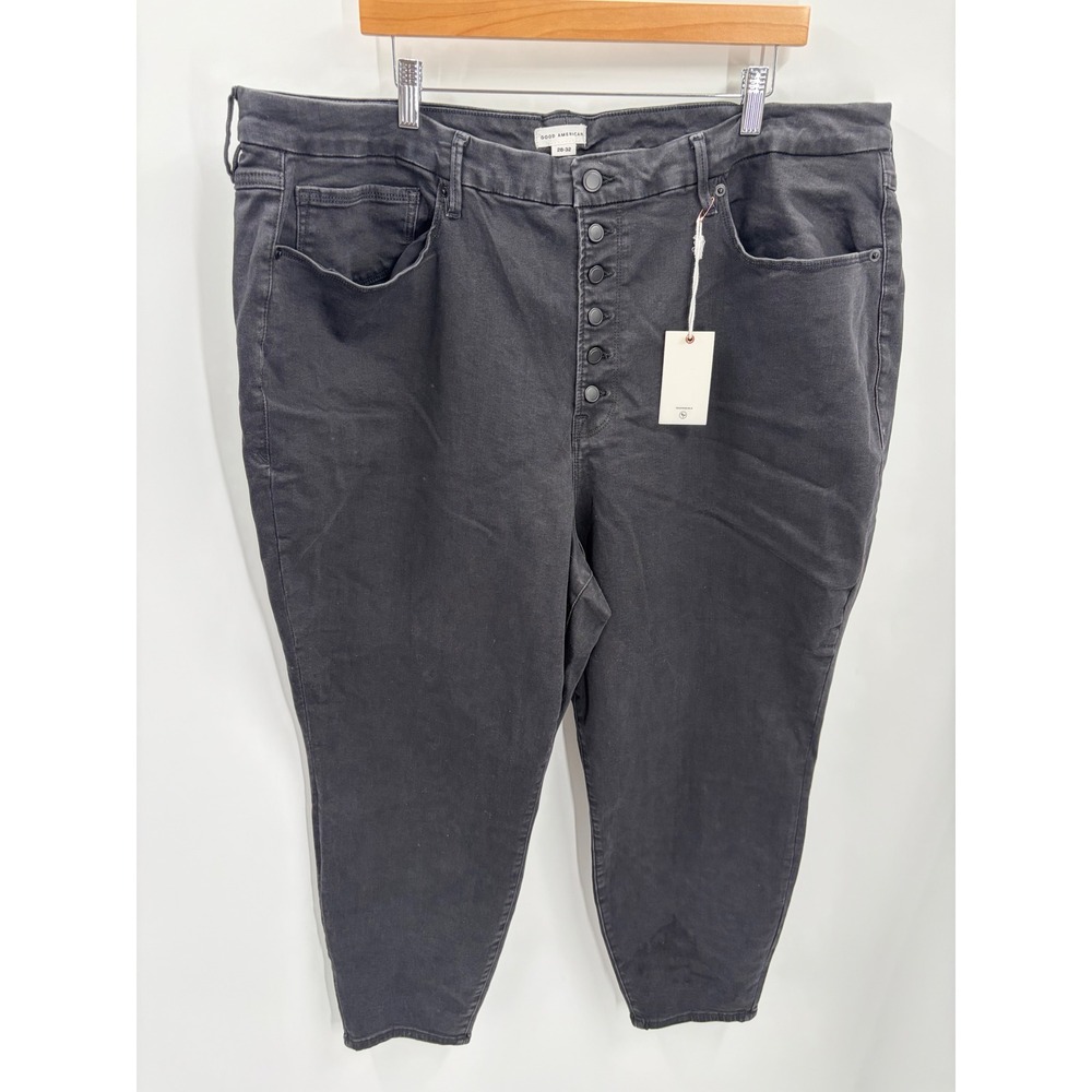 Good American Good Legs Skinny Jeans Black High Rise Button Fly 28-32 - Picture 4 of 10